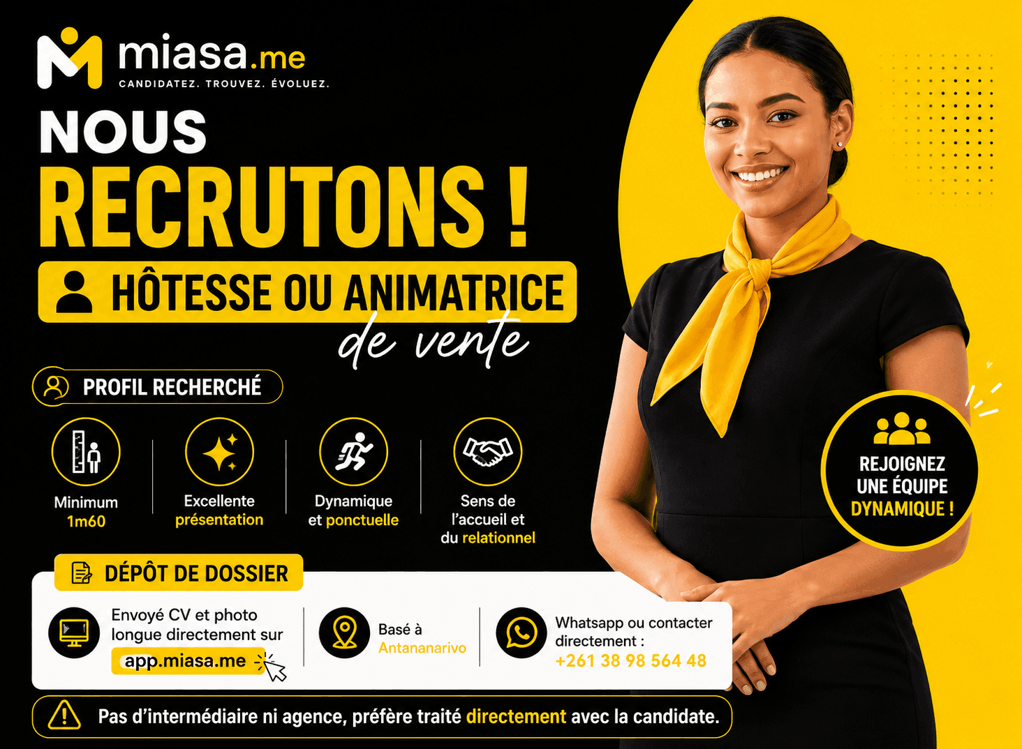 HÔTESSE / ANIMATRICE DE VENTE